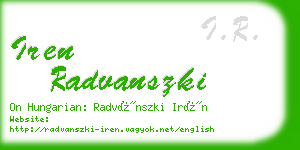 iren radvanszki business card